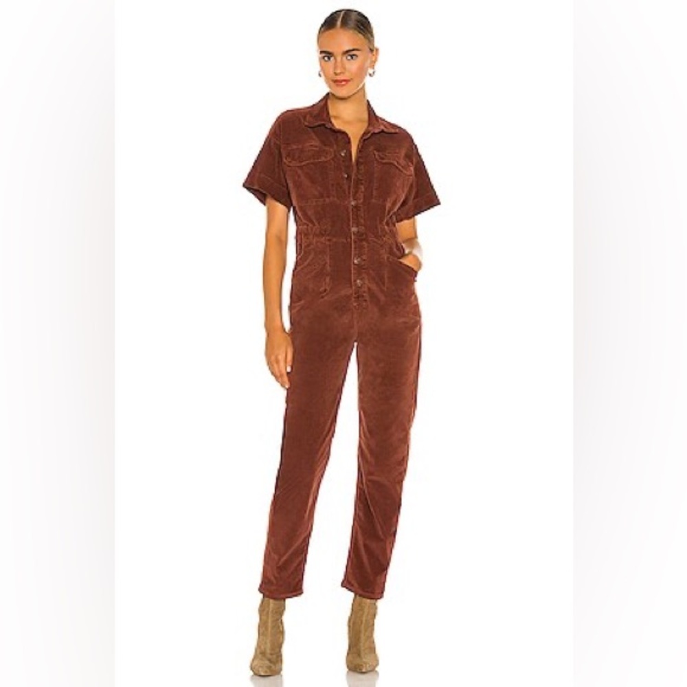 Free People - Burgundy Corduroy Jumpsuit